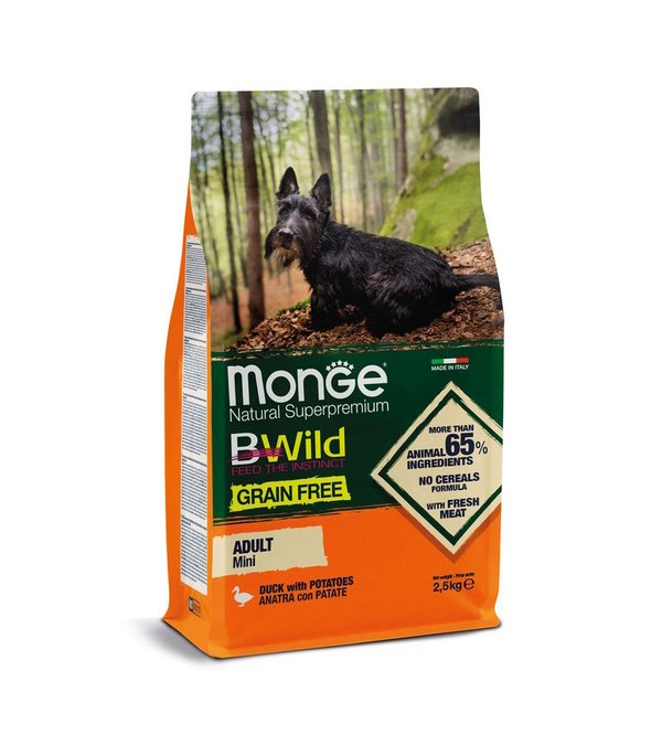 Monge Bwild Grain Free Adult Canard 2,5 Kg