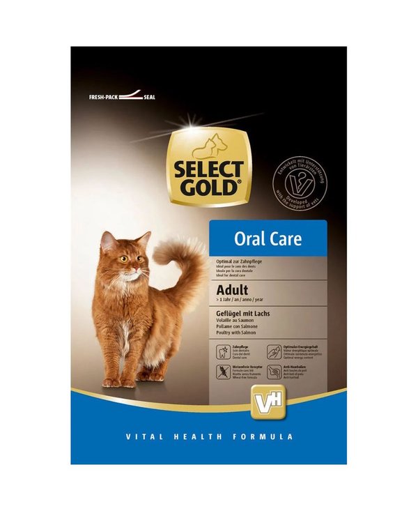 Select Gold Cat Adult Oral Care Poulet et Saumon 1,2 Kg